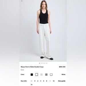 Proenza Schouler White Wide Leg Pants